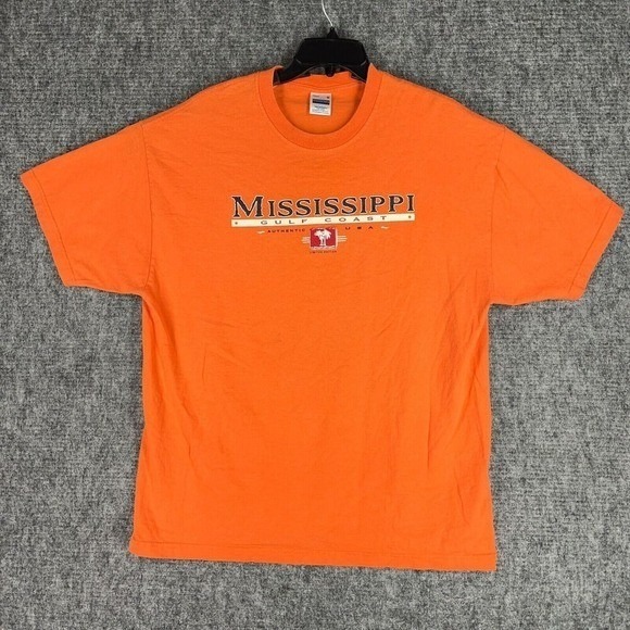 Mississippi Shirt Mens XL Gulf Coast Souvenir Casual Tee Vintage 1990s